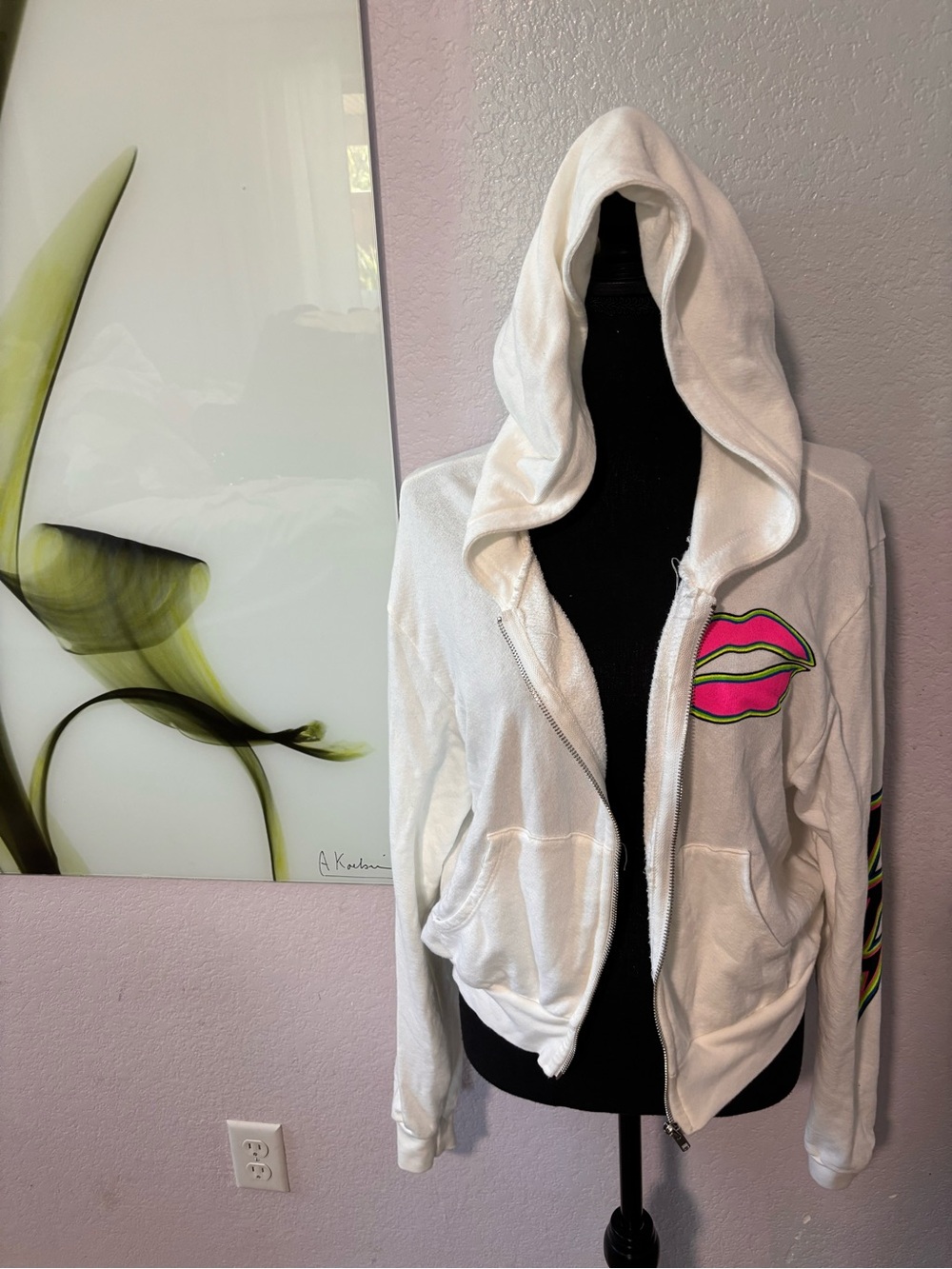Lauren Moshi zip up hoodie size small